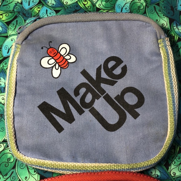 Blue and Red “Make Up” Bags with Bumblebee - Picture 3 of 8